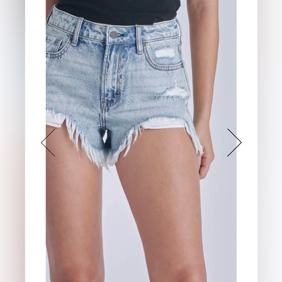 Lt. Blue Sofie Mom Clean Hem Short